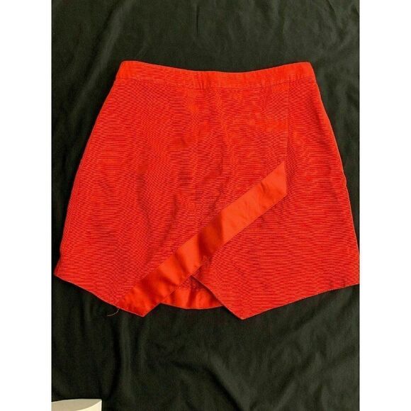 Style Stalker Womens Solid Red Mini Assymetrical Skirt Xs - Picture 1 of 6